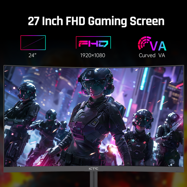 Monitor curvo para juegos KTC FHD de 24" de 165 Hz/180 Hz y 1000 R | H24S17