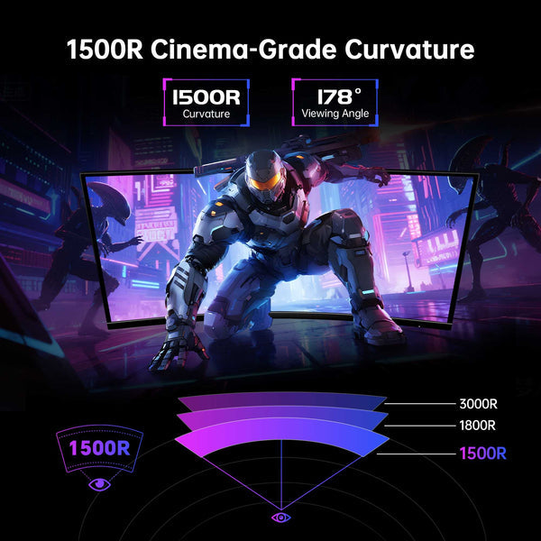 Monitor curvo para juegos KTC 34" 2K 180Hz/1ms 1500R | H34S18S